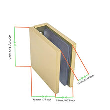 Load image into Gallery viewer, Ranbo 2 PCS 304 Stainless Steel Square Frameless Glass Clamp Connector/Shower Door Fixed Panel/Glass-to-Glass Corner Clamp,for 5/16 to 1/2 (8 to12 mm) Glass Thickness (0 Degree)
