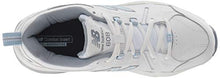 Load image into Gallery viewer, New Balance womens 608 V5 Casual Comfort Cross Trainer, White/Light Blue, 6.5 Wide US
