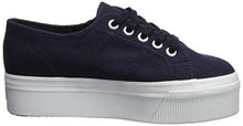 Load image into Gallery viewer, Superga Women's 2790 Platform Sneaker, Navy, 39.5 Medium EU (8.5 US)
