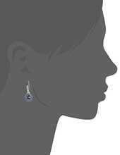 Load image into Gallery viewer, Napier Women's Color Declaration, Silver Tone Blue Crystal Glass Leverback Drop Earrings
