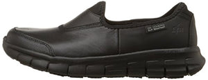Skechers for Work Women's Sure Track Slip Resistant Shoe, Black, 8.5 M US