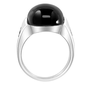 Effy 925 Sterling Silver Onyx & White Topaz Ring, 21.25 TCW IRS0K462M0