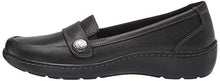 Load image into Gallery viewer, Clarks Women's Cora Daisy Loafer, Black Tumbled Leather, 9
