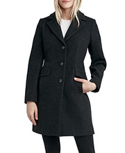 Load image into Gallery viewer, LAUNDRY BY SHELLI SEGAL Women's Faux Wool Coat with Notch Collar, Carbon, Medium
