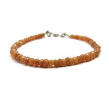 Load image into Gallery viewer, Chocolate Moonstone Bracelet 4 mm Rondelle &amp; Faceted, 7 Inch Long. Healing Gemstone, unique-gift-for-wife, holidays, energy, chakra BR04
