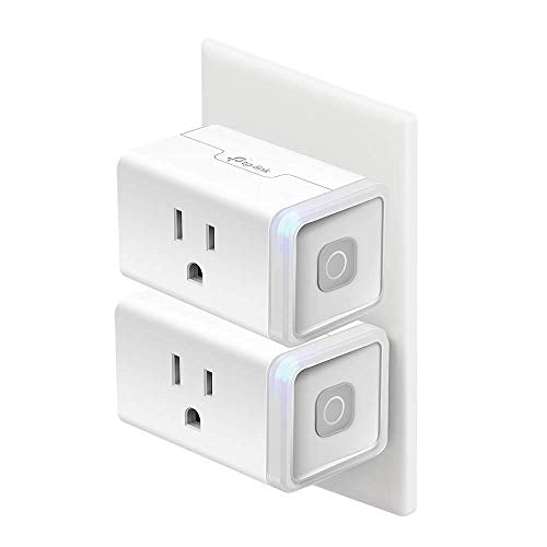 Kasa Smart Plug HS103P2, Smart Home Wi-Fi Outlet Works with Alexa, Echo, Google Home & IFTTT, No Hub Required, Remote Control,15 Amp,UL Certified, 2-Pack White