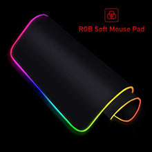 Load image into Gallery viewer, havit RGB Gaming Mouse Pad Soft Non-Slip Rubber Base Mouse Mat for Laptop Computer PC Games (13.8 X 9.8 X 0.16 inches, Black)
