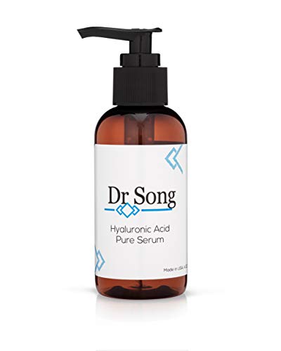 Dr Song Pure Hyaluronic Acid Serum for Face and Skin, 4 oz, Anti-Aging Skincare Treatment with Moisturizing Hydration, Diminish Fine Lines and Wrinkles, Paraben Free