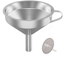 Load image into Gallery viewer, 3D Stainless Steel Funnel,Resin Filter Funnel for SLA/DLP/LCD Resin 3D Printing Liquid with Stainless Steel Strainer for Transferring Liquids
