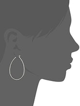 Load image into Gallery viewer, Lucky Brand Medium Silver-Tone Oblong Hoop Earrings
