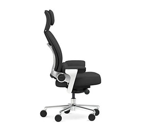 Steelcase Leap WorkLounge Office Desk Chair Elmosoft Chamois Leather with Hard Floor Casters