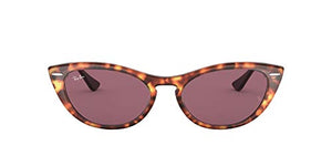 Ray-Ban Women's RB4314N Nina Sunglasses, Havana Red/Photochromic Violet, 54 mm