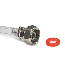 Load image into Gallery viewer, Draft Beer Line with Hexnut - Vinyl Hose ID 3/16 inch OD 7/16 inch Length 5ft, with Hexnut Assembly, Free Two Clamps, Prefect Connect Beer Tap Tower
