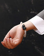 Load image into Gallery viewer, Lightock Black Obsidian Chalcedony Bracelet for Women Gifts Friendship Energy Healing Crystals
