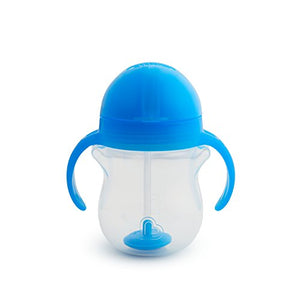 Munchkin Any Angle Click Lock Weighted Straw Trainer Cup, Blue, 7oz