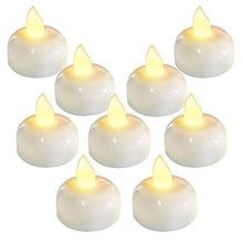 Load image into Gallery viewer, Homemory 24 Pack Waterproof Flameless Floating Tealights, Warm White Battery Flickering LED Tea Lights Candles - Wedding, Party, Centerpiece, Pool &amp; SPA
