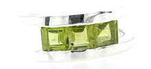 Load image into Gallery viewer, Genuine 2ct Green Peridot 925 Solid Sterling Silver Ring Size 5.5, 5.75, 6, 7, 9
