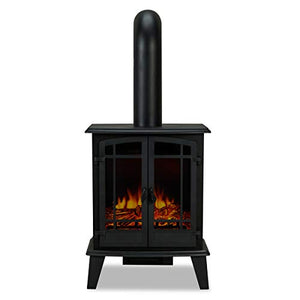 Real Flame Foster Stove Electric Fireplace, Black