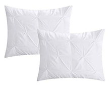 Load image into Gallery viewer, Chic Home 10 Piece Hannah Pinch Pleated, ruffled and pleated complete Queen Bed In a Bag Comforter Set White With sheet set
