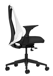 Bowery Fully Adjustable Management Office Chair (White/Black)