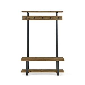 Sonoma Entryway Hall Tree with Bench, Shelves & Coat Hooks