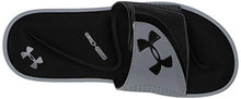 Load image into Gallery viewer, Under Armour Men's Ignite VI SL Slide Sandal, Black (002)/Steel, 11 M US
