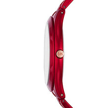 Load image into Gallery viewer, Michael Kors Women's Slim Runway Quartz Watch with Stainless-Steel-Plated Strap, Red, 20 (Model: MK3895)
