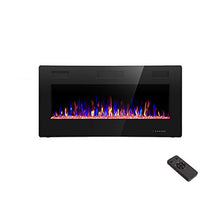 Load image into Gallery viewer, R.W.FLAME 36 inch Recessed and Wall Mounted Electric Fireplace, Ultra Thin ad Low Noise, Fit for 2 x 4 and 2 x 6 Stud, Remote Control with Timer,Touch Screen,Adjustable Flame Color and Speed
