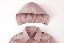 Load image into Gallery viewer, Chrisuno Rain Coats for Women Dress Coat Long Trench Coat Double Breasted Spring Fall Winter Coat Pink M
