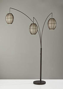 Adesso 4026-26 Maui Arc Lamp – 82-inch 3-Light Floor Lamp – Antique Bronze Finish Standing Lamp. Home Decor Lighting Fixtures