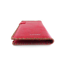 Load image into Gallery viewer, LAVISHY Embroidered Love Hummingbirds &amp; Flower Vegan/Faux Leather Large Flat Wallet (Red)
