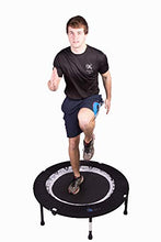 Load image into Gallery viewer, MaXimus PRO Folding Rebounder USA | Voted #1 Indoor Exercise Mini Trampoline For Adults With Bar | Best Home Gym for Fitness &amp; Lose Weight| FREE Storage Bag, Resistance Bands, ONLINE &amp; DVD Workouts | Already Assembled
