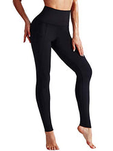 Load image into Gallery viewer, Neleus 2 Pack Tummy Control High Waist Running Workout Leggings,9017,Black,Blue,US S,EU M

