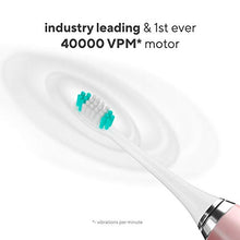Load image into Gallery viewer, AquaSonic VIBE Series Ultra Whitening Pink Electric Toothbrush - 8 DuPont Brush Heads &amp; Travel Case Included - Sonic 40,000 VPM Motor &amp; Wireless Charging - 4 Modes w Smart Timer - Satin Rose Gold
