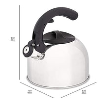 Load image into Gallery viewer, Amazon Basics Stainless Steel Tea Kettle, 2.0-Quart, Silver
