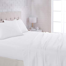 Load image into Gallery viewer, AmazonBasics Pleated Bed Skirt - Queen, Bright White &amp; Lightweight Super Soft Easy Care Microfiber Sheet Set with 16" Deep Pockets - Queen, Bright White
