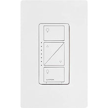 Load image into Gallery viewer, Lutron Caseta Smart Home Dimmer Switch, Works with Alexa, Apple HomeKit, and the Google Assistant | for LED Light Bulbs, Incandescent Bulbs and Halogen Bulbs | PD-6WCL-WH | White
