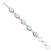 Load image into Gallery viewer, Moonstone Bracelet 925 Silver Overlay Handmade Vintage Style Jewelry for Women Mom Wife
