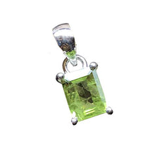 Load image into Gallery viewer, Genuine 1.5ct Peridot 925 Solid Sterling Silver Pendant 15mm
