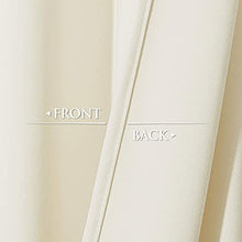 Load image into Gallery viewer, StangH Ivory White Bedroom Curtains - Super Soft Velvet Texture Window Drapes for Sliding Glass Door, High Ceiling Tall Privacy Curtain Panels for Living Room / Church, W52 x L120, 2 Panels
