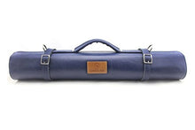 Load image into Gallery viewer, Blue Leather Knife Roll - 10 Knife Slots
