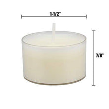 Load image into Gallery viewer, Stonebriar 8 Hour Long Burning Unscented Clear Cup Tea Light Candles, 48 Pack, 48 Count
