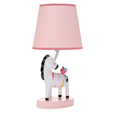 Load image into Gallery viewer, Lambs &amp; Ivy Jazzy Jungle Zebra White/Peach Nursery Lamp with Shade &amp; Bulb
