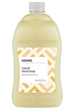 Load image into Gallery viewer, Amazon Brand - Solimo Liquid Hand Soap Refill, Milk and Honey Scent, Triclosan-free, 56 Fluid Ounces, Pack of 1

