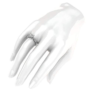 14k White Gold 4-Prong Petite Twisted Vine Simulated 1.0 CT Diamond Engagement Ring Promise Bridal Ring (7)