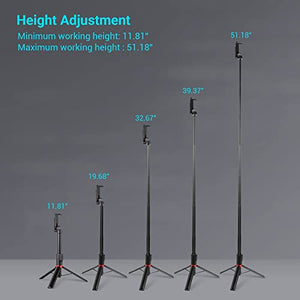 simorr Portable Selfie Stick Tripod with Bluetooth 3375+SmallRig Cold Shoe Mount Adapter (2pcs Pack) with 1/4"-20 Thread for Camera Cage Flash LED Moniter - 2060