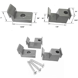 Gordon Glass Gray Jamb Guide and Bumpers for Sliding Shower Doors - Kit