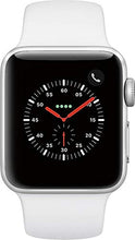 Load image into Gallery viewer, Apple Watch Series 3 (GPS + Cellular, 38MM) - Silver Aluminum Case with White Sport Band (Renewed)
