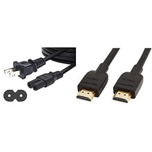 Load image into Gallery viewer, Amazon Basics Replacement Power Cable for PS4 Slim and Xbox One S / X - 6 Foot Cord, Black &amp; High-Speed 4K HDMI Cable - 10 Feet
