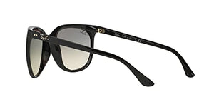 Ray-Ban Women's RB4126 Cats 1000 Eye Sunglasses, Black/Grey Gradient, 57 mm
